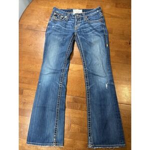 Big Star LIV Jeans Women's Size 27 Blue Denim Distressed